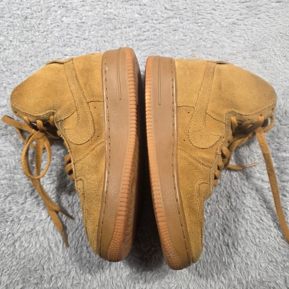 Nike Air Force 1 High WB Youth 4.5Y Wheat Suede Brown Good Condition 807617-701